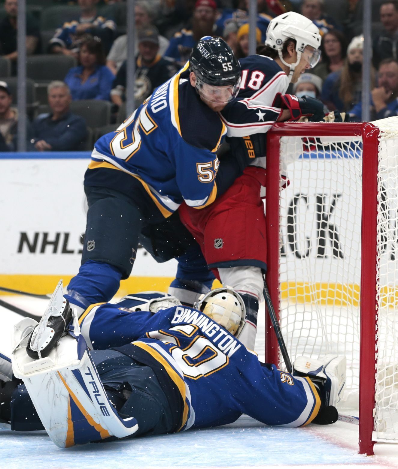 Blues, Blue Jackets play final exhibition